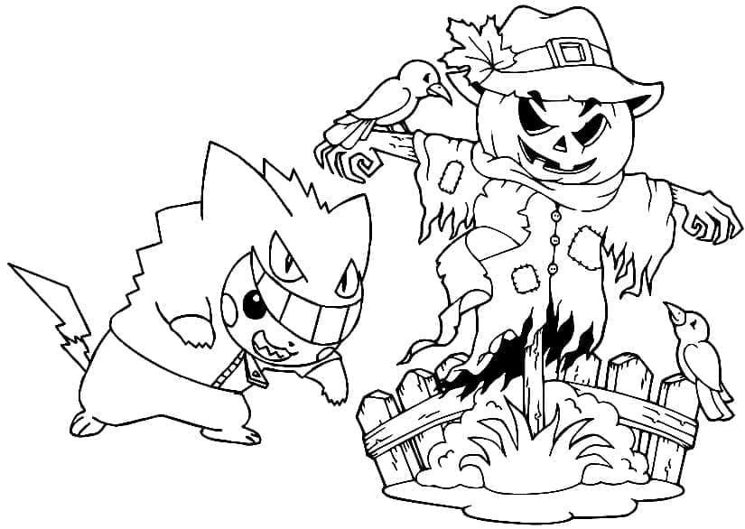 Pikachu d’Halloween Pour les Enfants coloring page