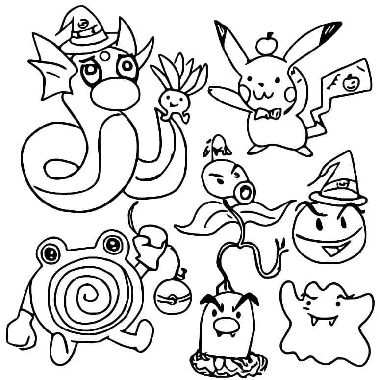 Coloriage Pokémon à Halloween