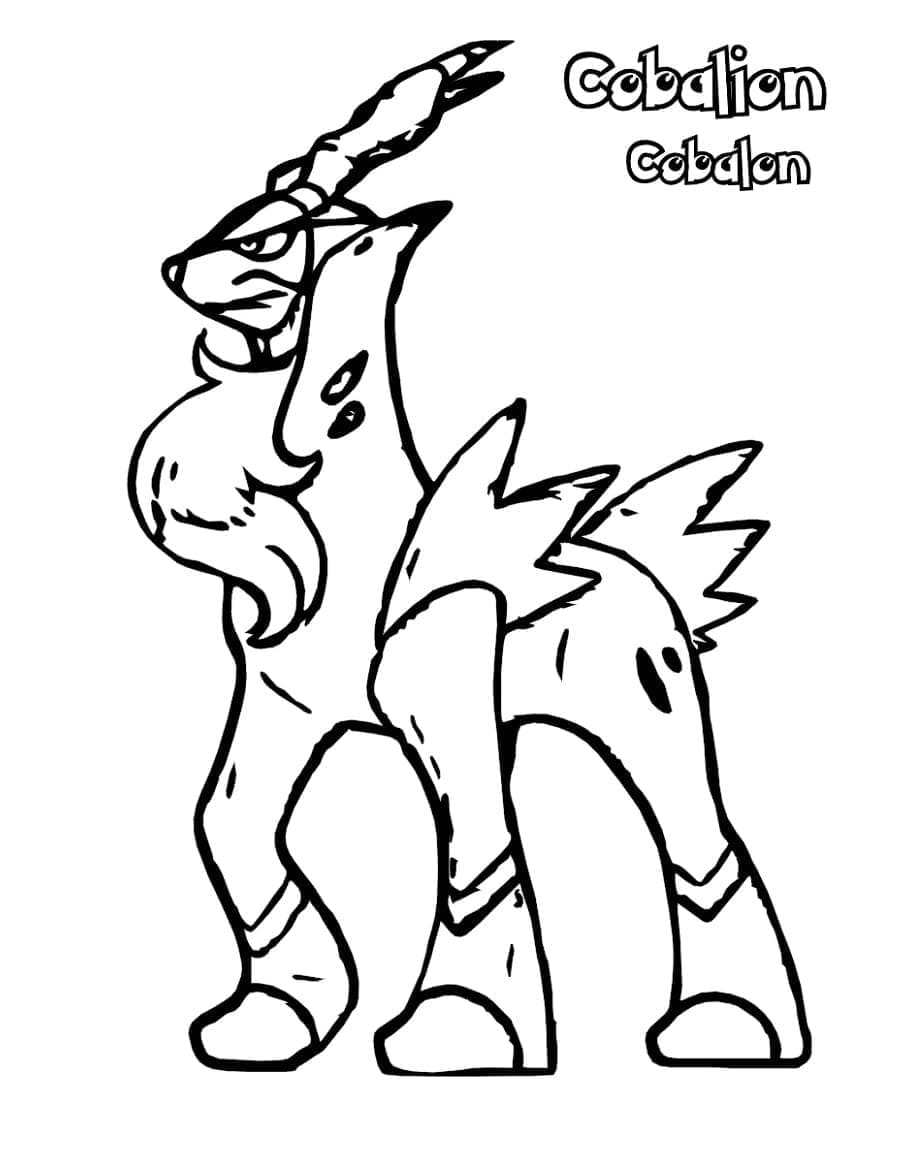 Pokémon Légendaire Cobaltium coloring page