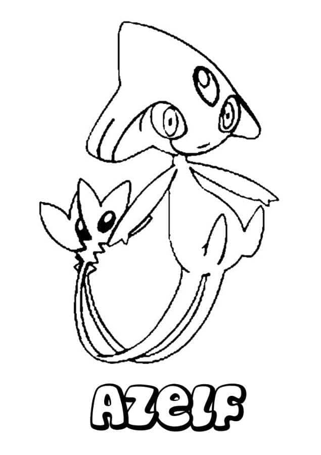 Coloriage Pokémon Légendaire Créfadet