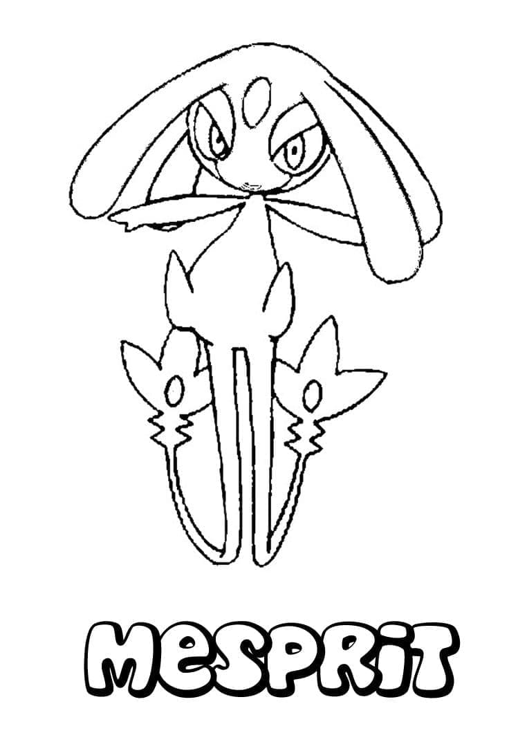 Pokémon Légendaire Créfollet coloring page