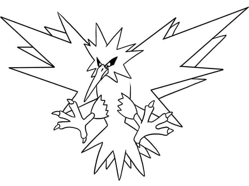 Pokémon Légendaire Électhor coloring page