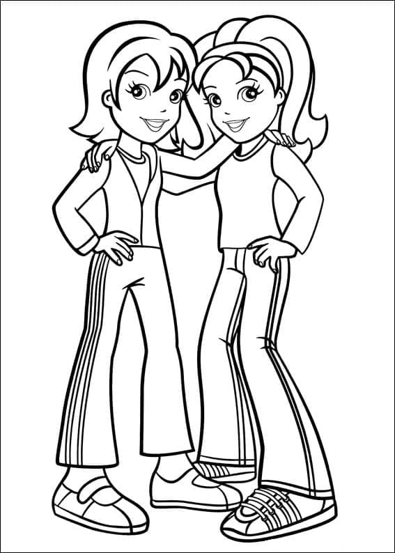 Polly Pocket avec Amie coloring page