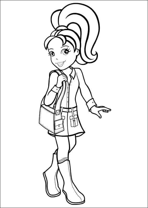 Polly Pocket Fait du Shopping coloring page