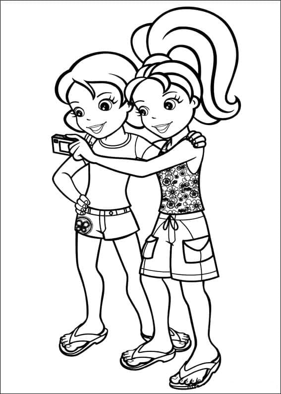 Polly Pocket Font des Selfies coloring page