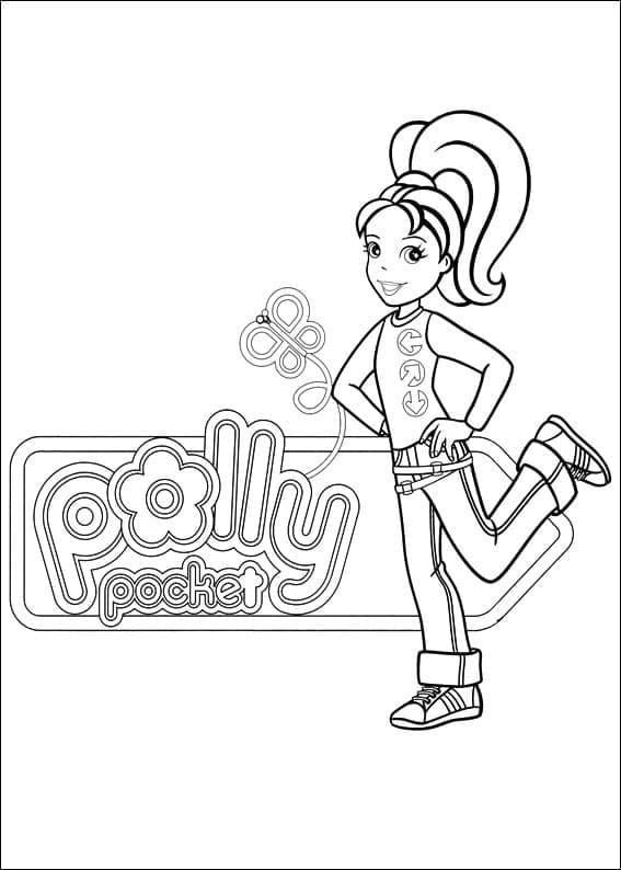 Coloriage Polly Pocket Heureuse