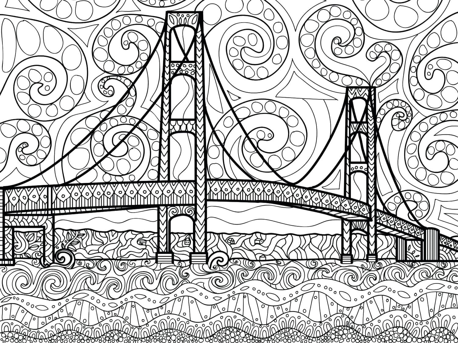 Pont Incroyable coloring page