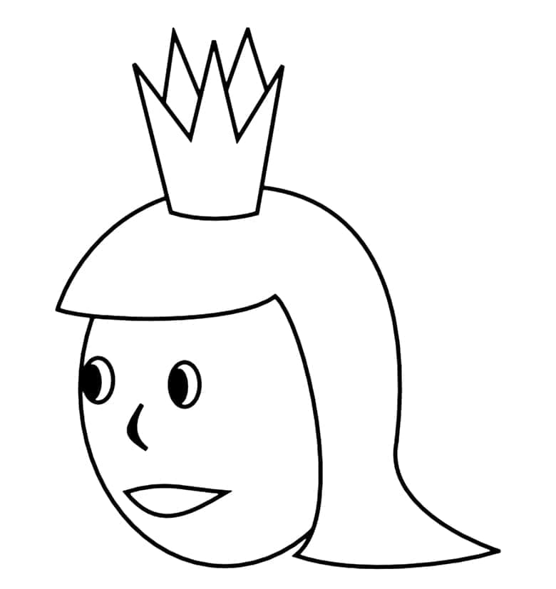 Reine Facile coloring page