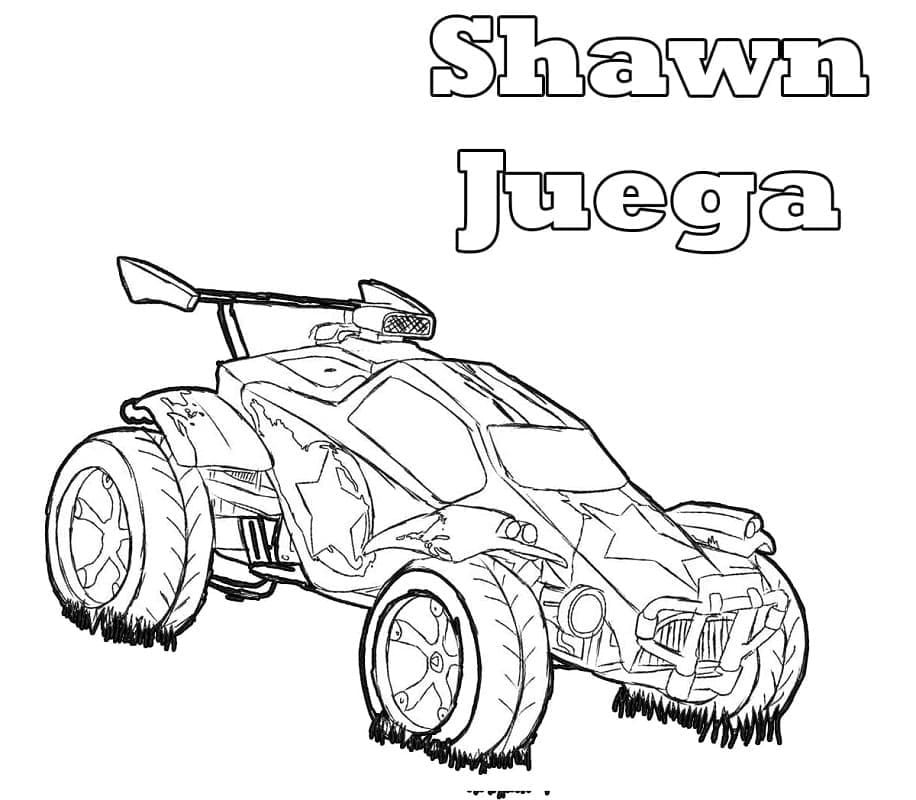 Rocket League Shawn Juega coloring page
