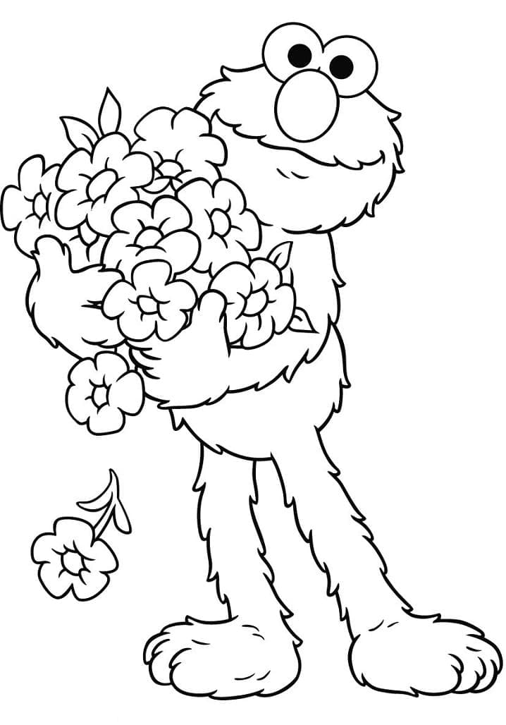 Sesame Street Elmo coloring page