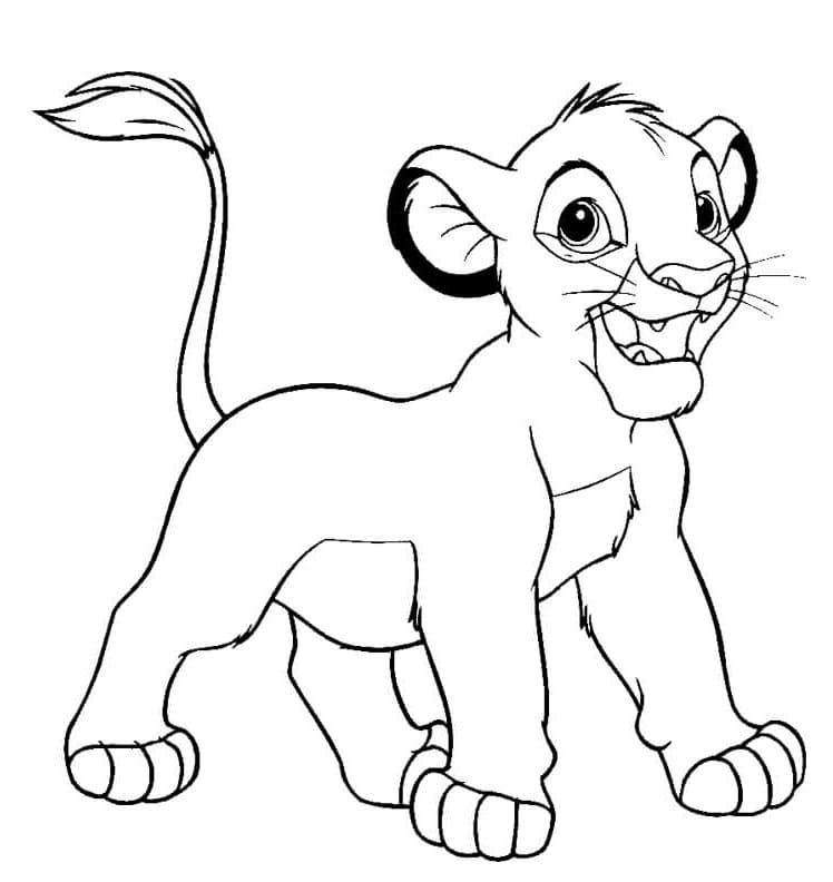 Simba de Disney coloring page