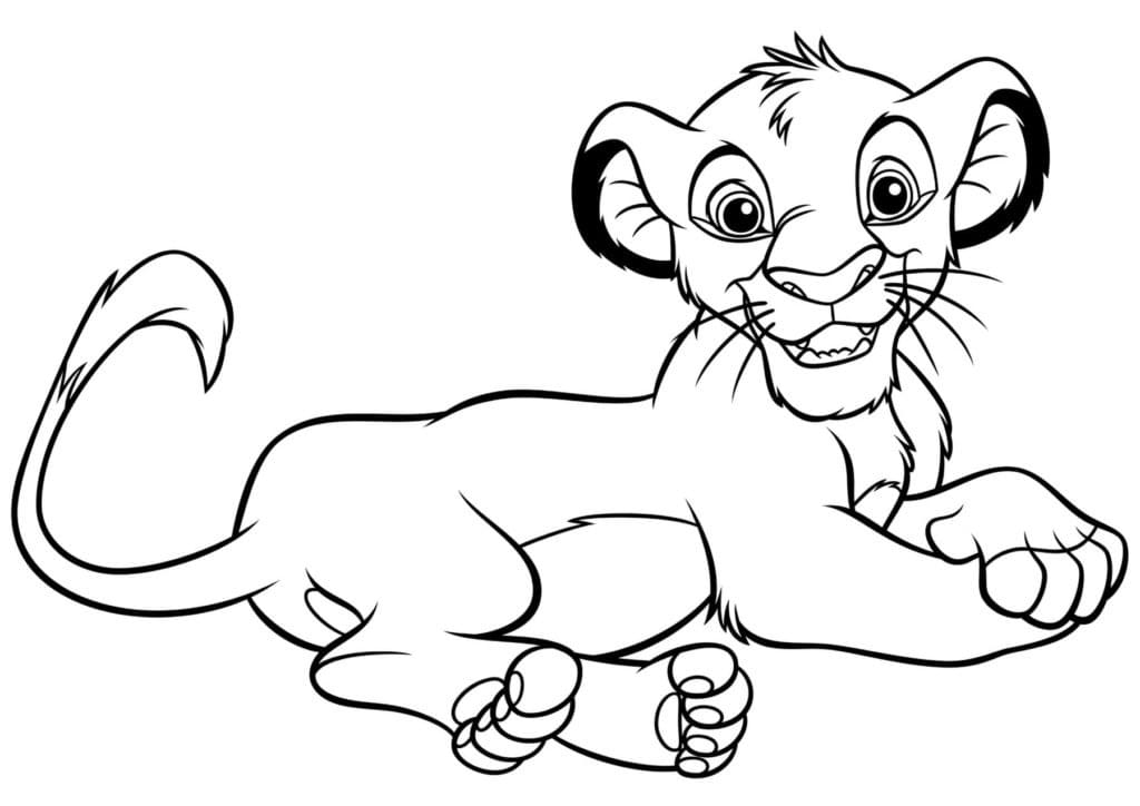 Coloriage Simba Gratuit