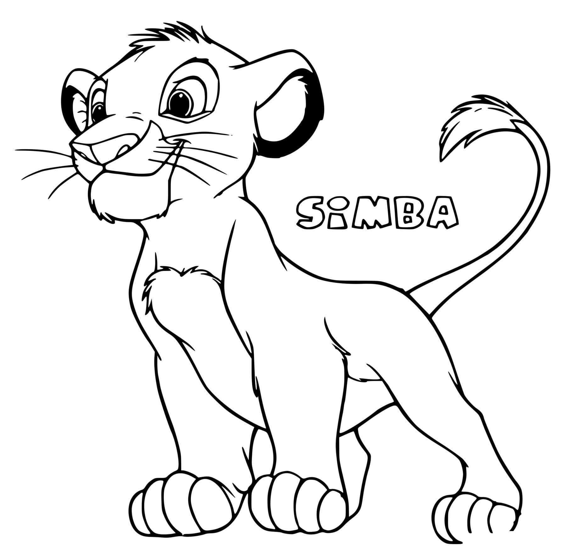 Simba Pour Enfants coloring page