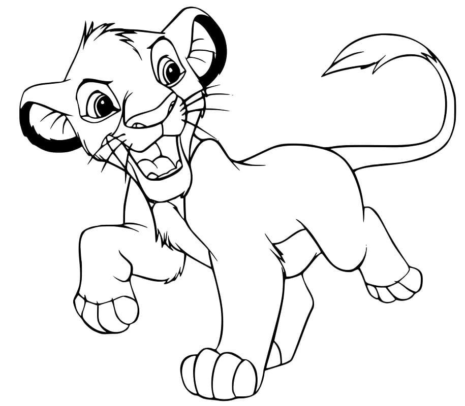 Simba Pour les Enfants coloring page