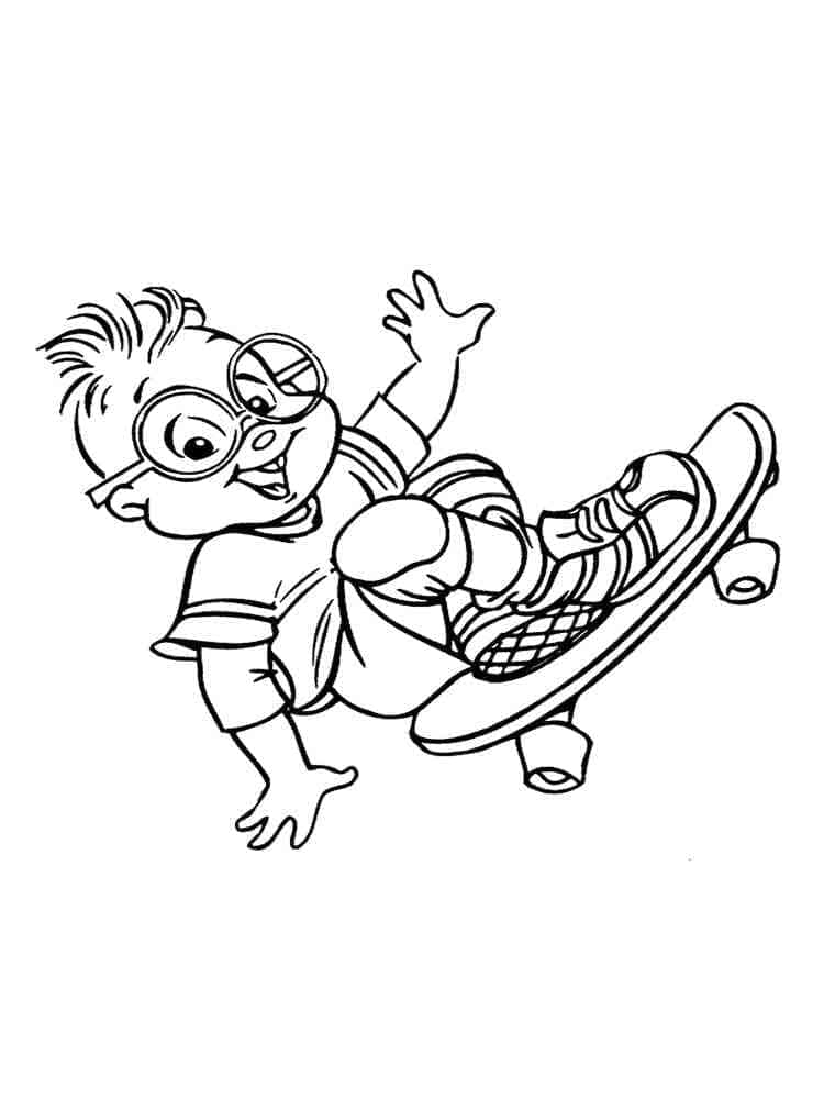 Simon dans Alvin et les Chipmunks coloring page