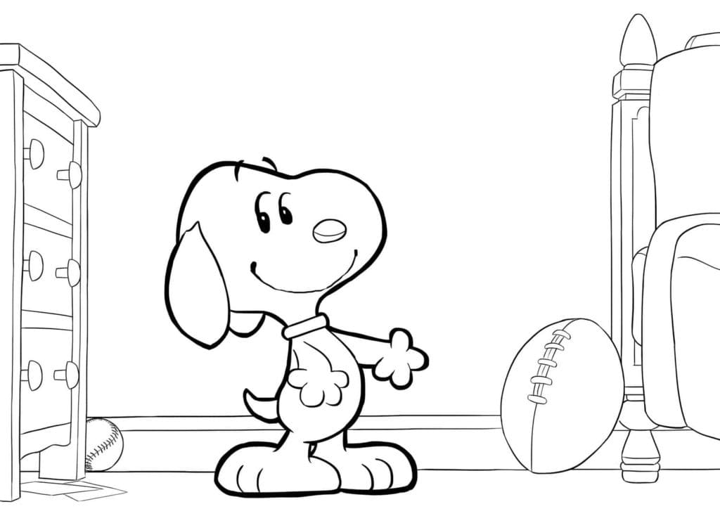 Snoopy à la Maison coloring page