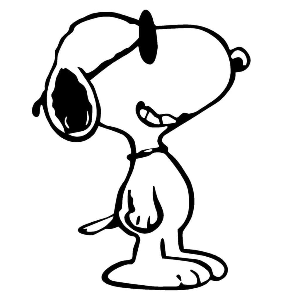 Snoopy avec des Lunettes de Soleil coloring page