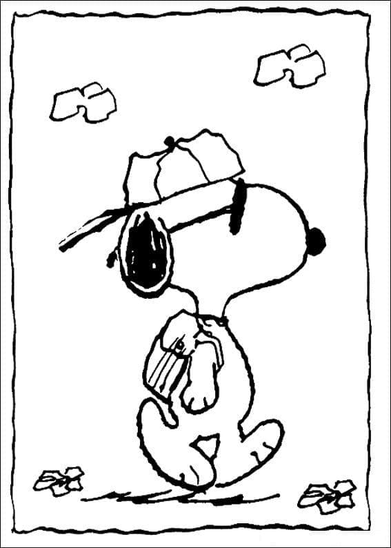 Coloriage Snoopy Imprimable