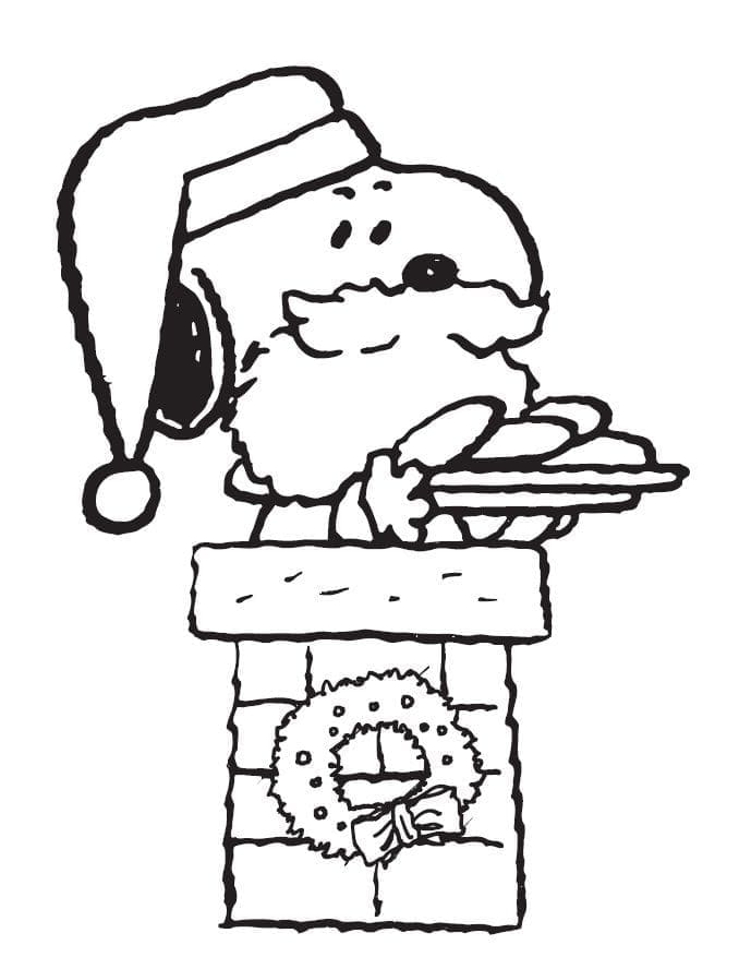 Snoopy le Père Noël coloring page