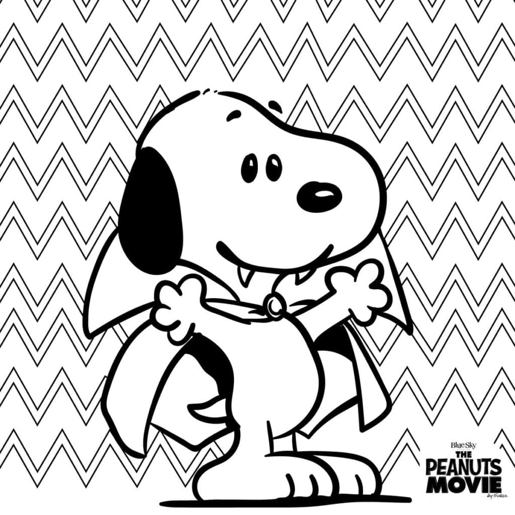 Snoopy le Vampire coloring page