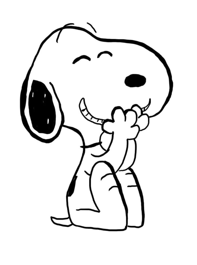 Snoopy qui Rit coloring page