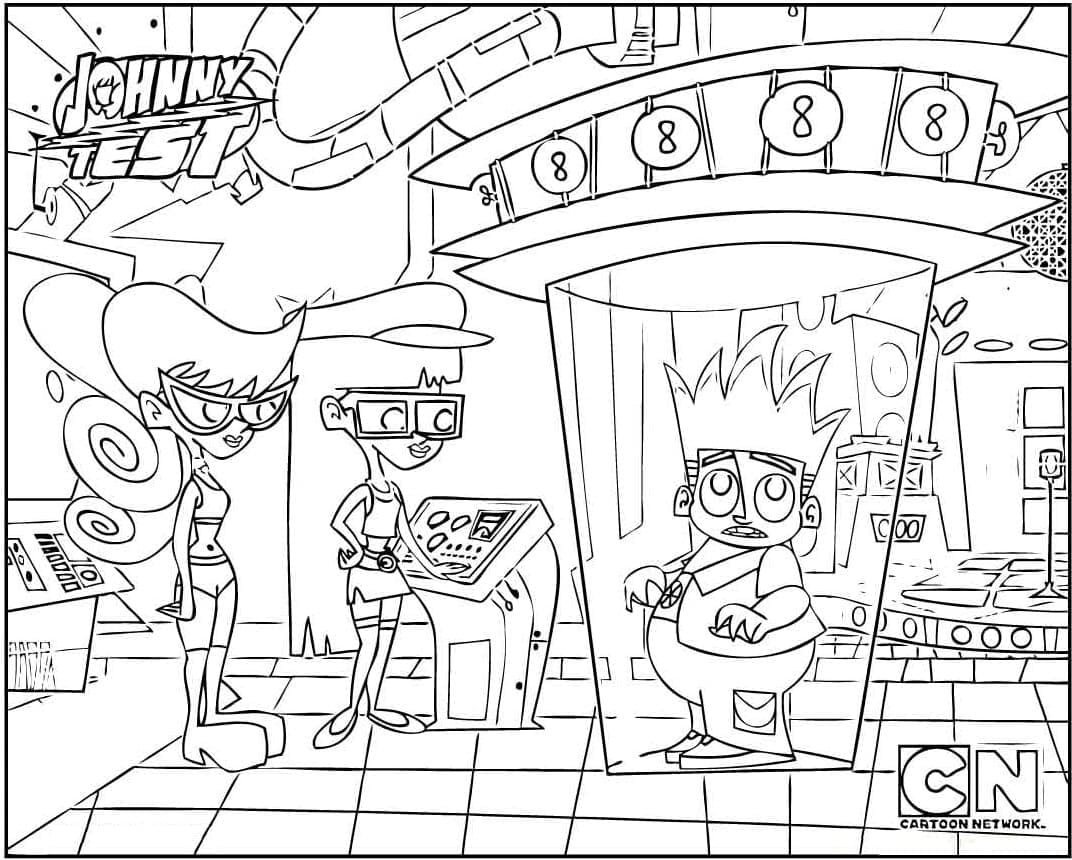 Susan, Mary et Johnny Test coloring page