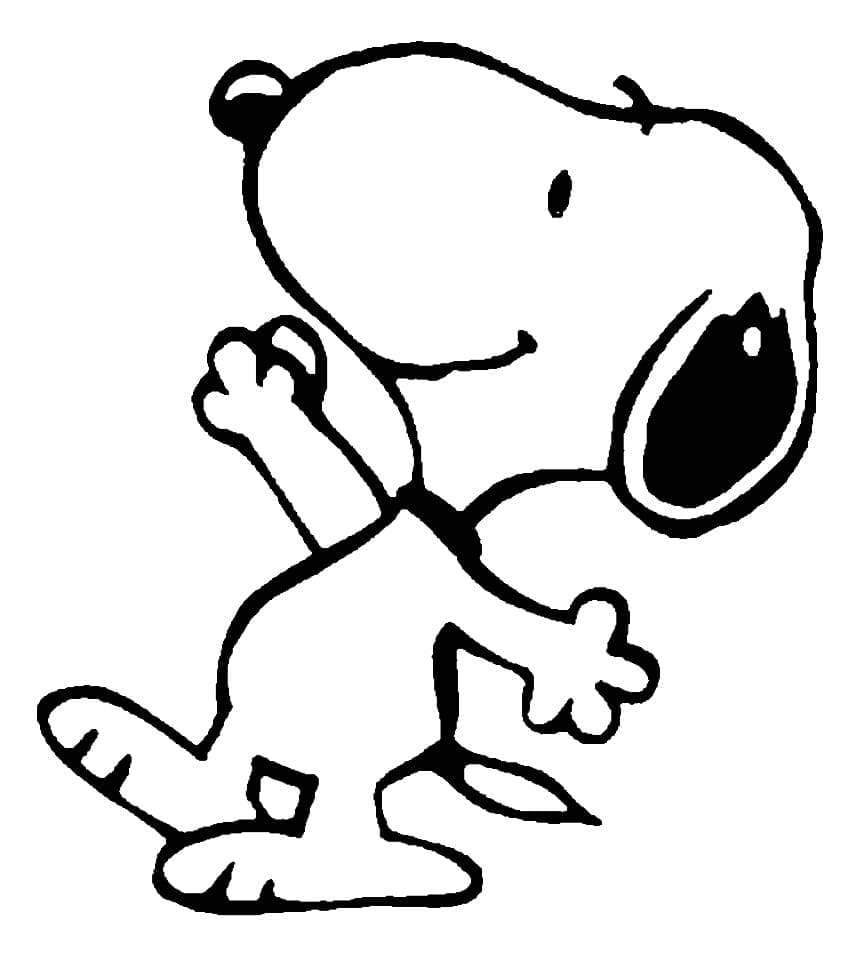 Sympathique Snoopy coloring page