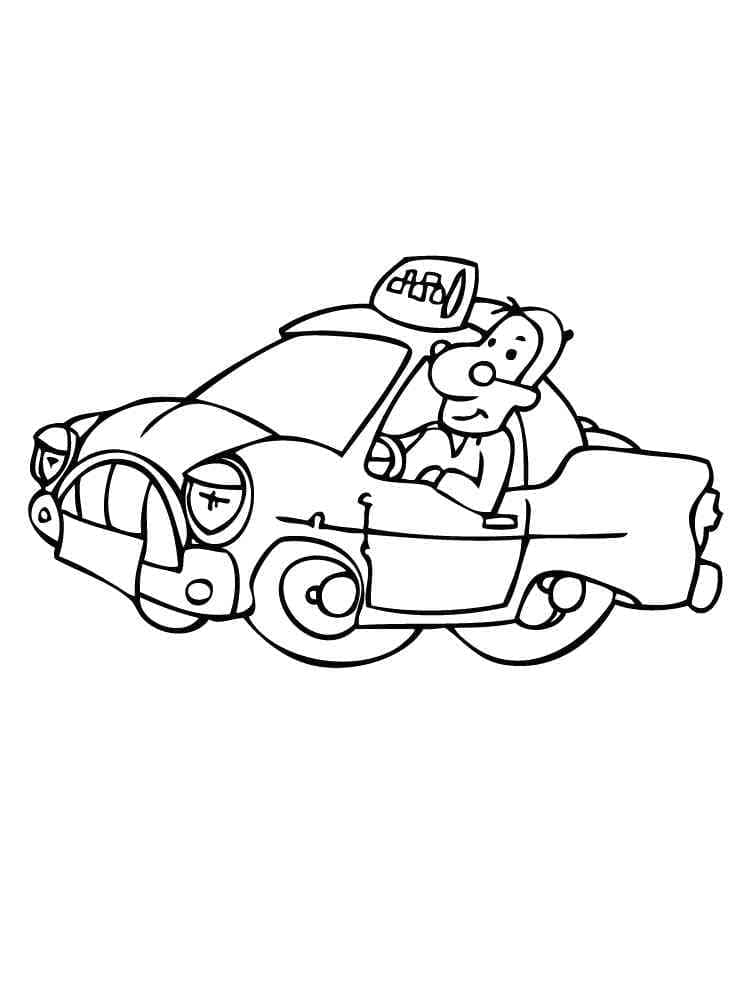 Taxi 1 coloring page