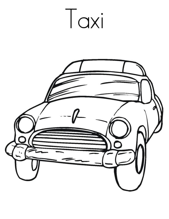 Taxi 2 coloring page