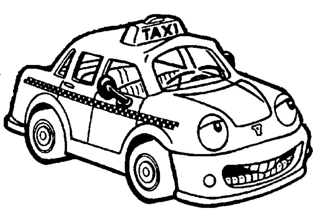 Taxi de Dessin Animé coloring page