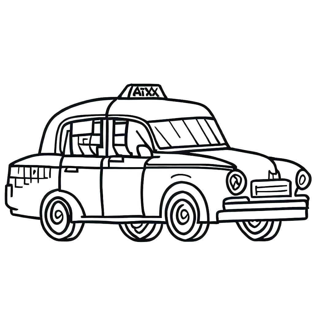Coloriage Taxi Imprimable