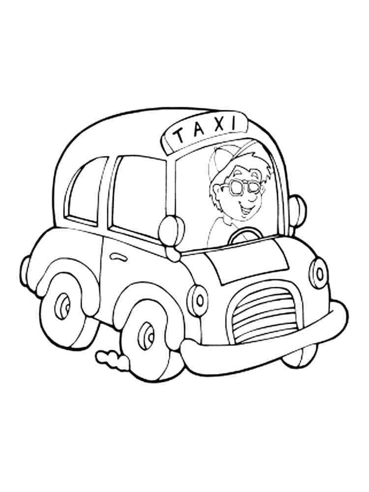 Taxi Mignon coloring page