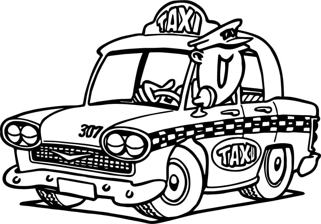 Taxi Pour Enfants coloring page