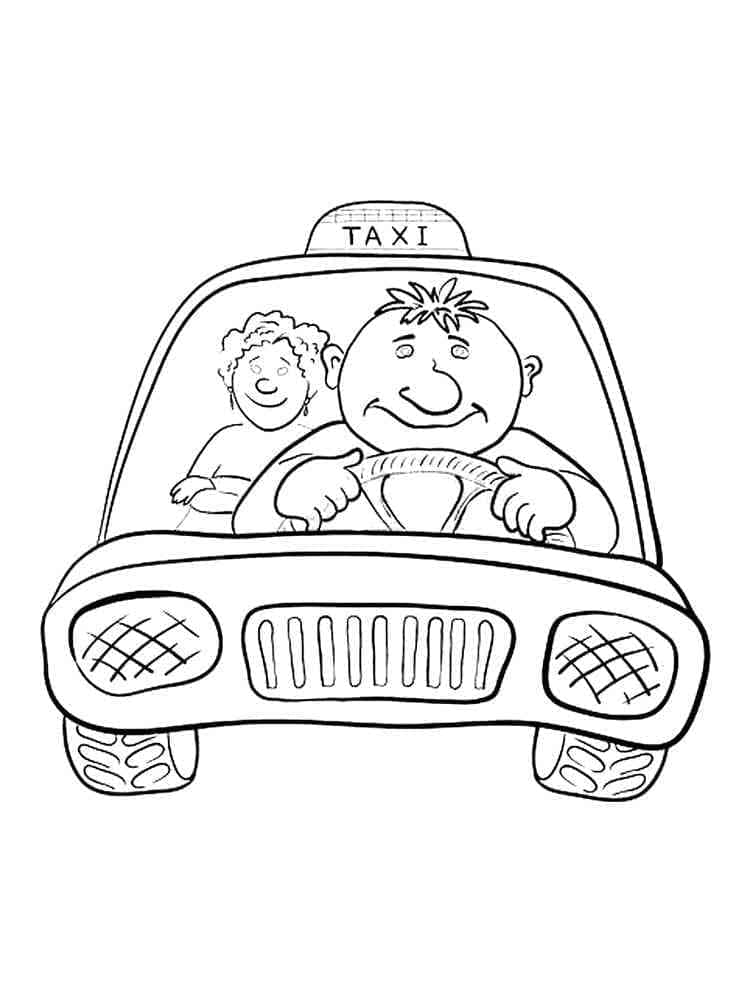 Taxi Pour les Enfants coloring page