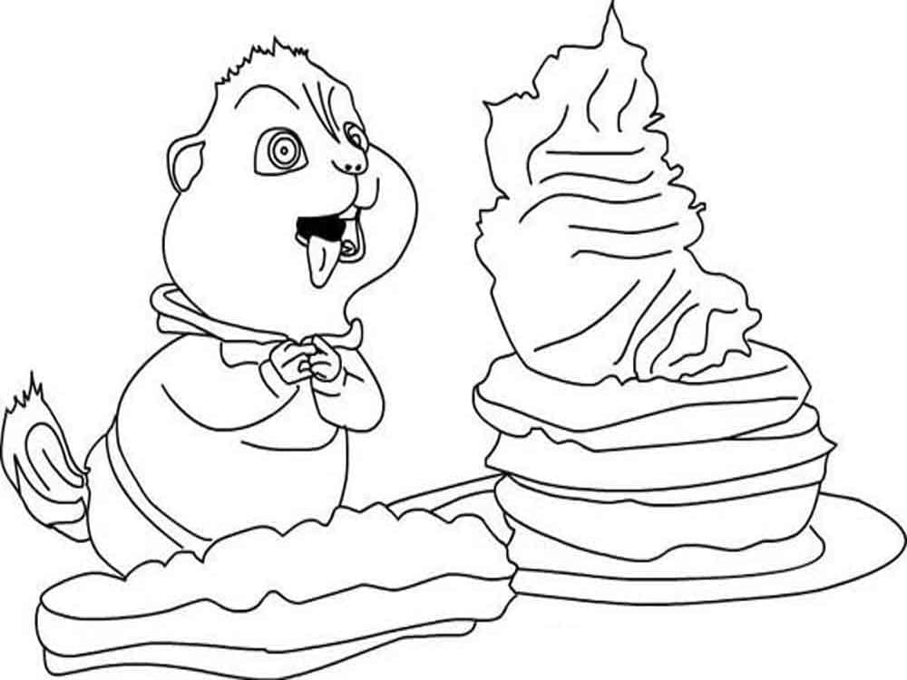 Théodore de Alvin et les Chipmunks coloring page