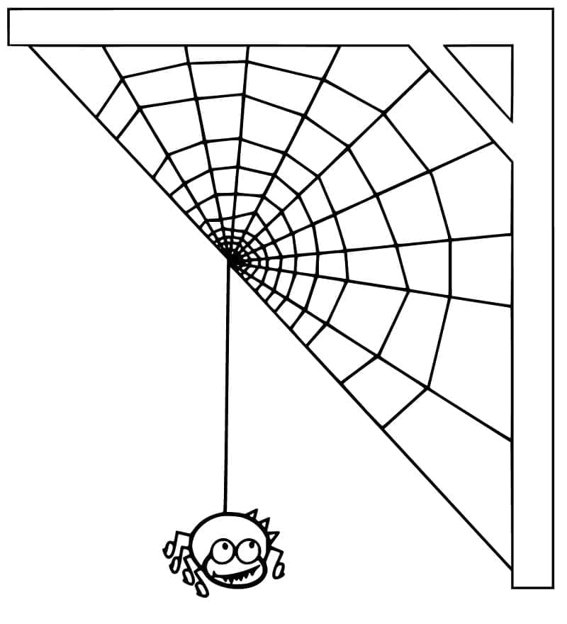 Toile d’Araignée d’Halloween Pour Enfants coloring page
