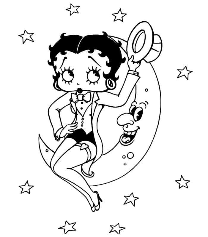 Très Belle Betty Boop coloring page