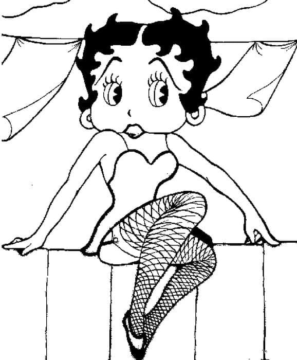Très Jolie Betty Boop coloring page