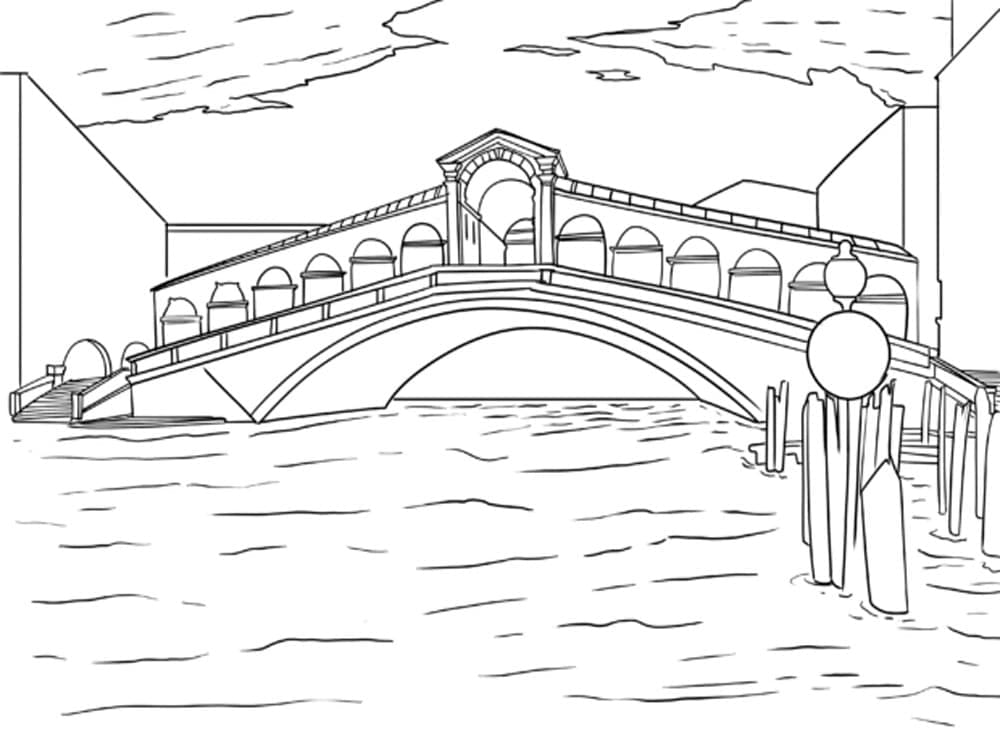 Un Beau Pont coloring page