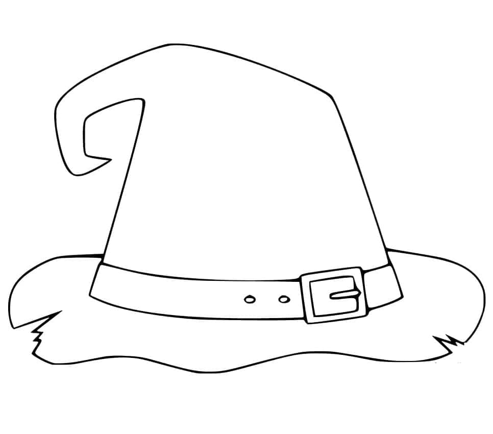Un Chapeau de Sorcière Pour Halloween coloring page