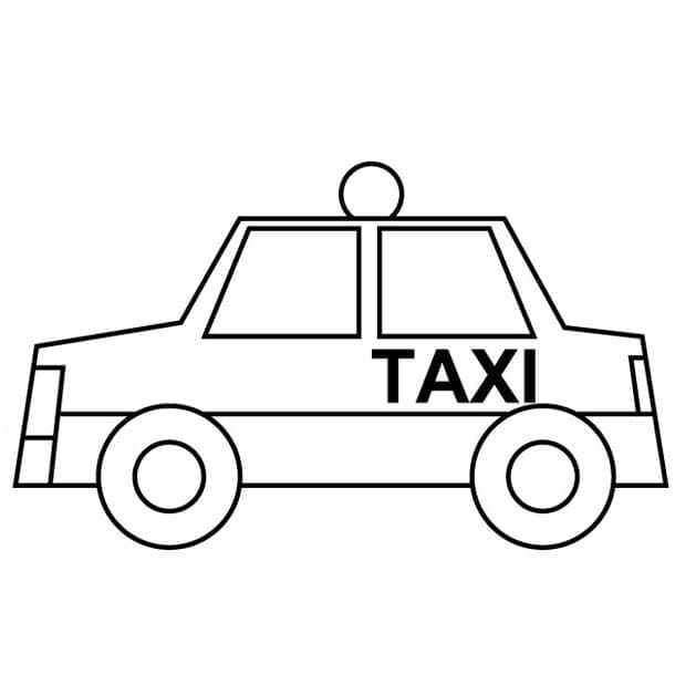 Un Taxi Facile coloring page
