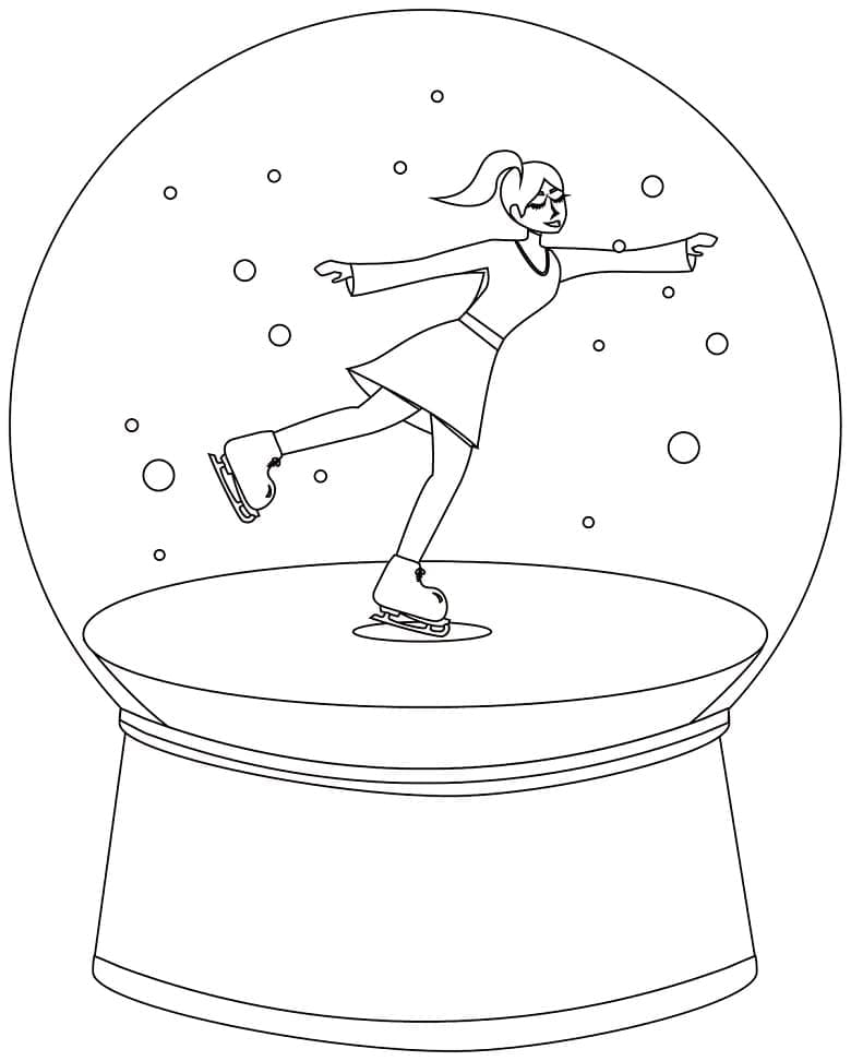 Une Belle Boule à Neige coloring page