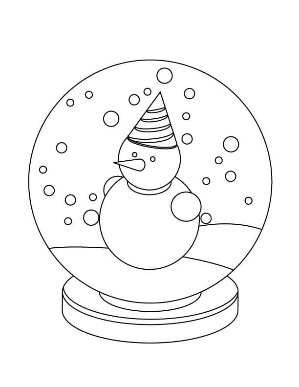 Une Boule à Neige Simple coloring page