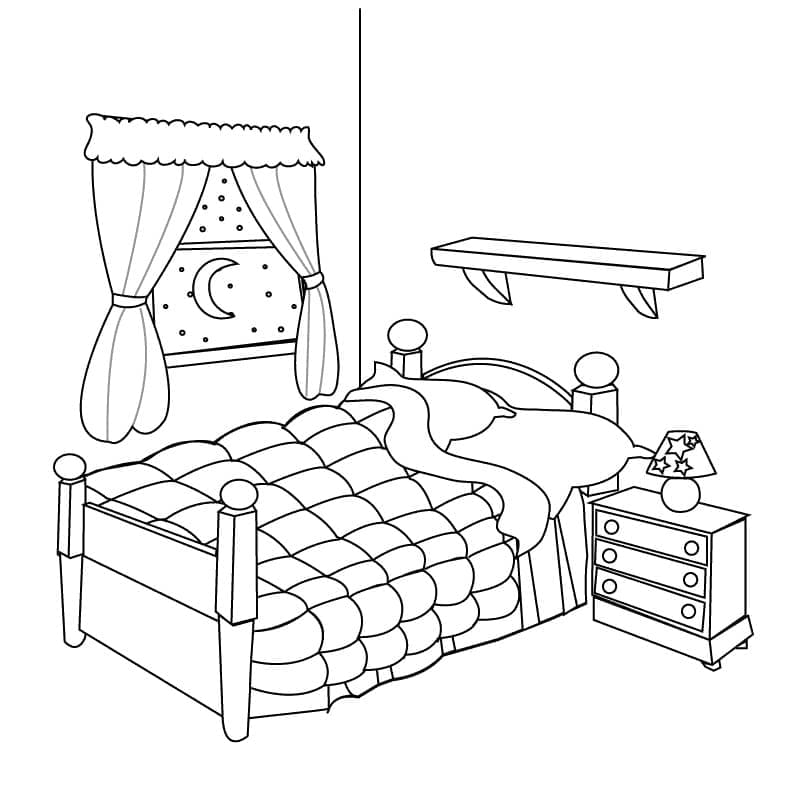 Une Chambre coloring page
