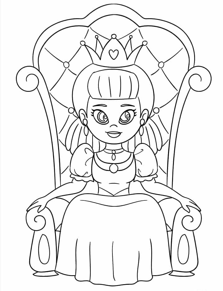 Une Reine Très Mignonne coloring page