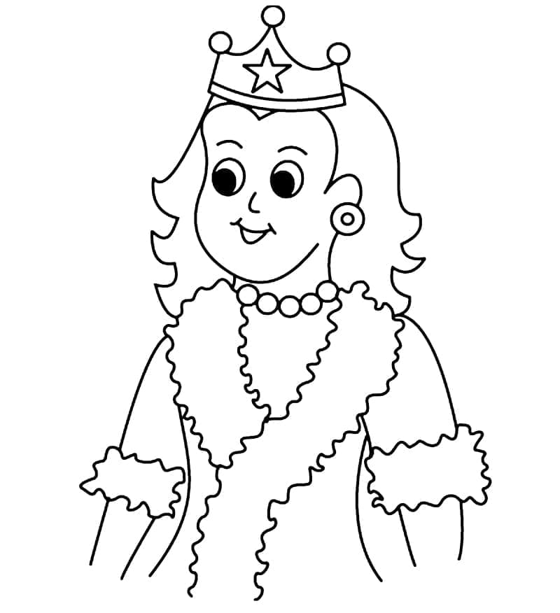 Une Reine coloring page