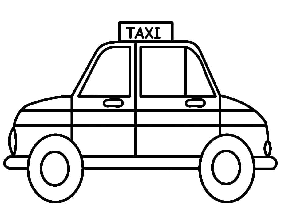 Une Voiture de Taxi coloring page