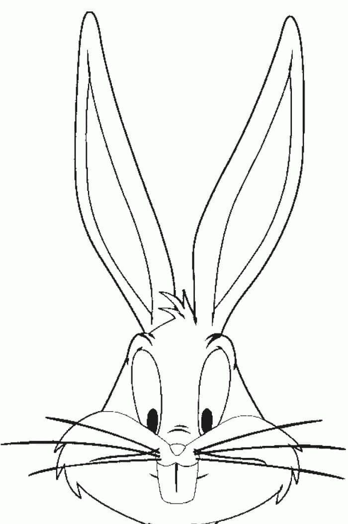 Coloriage Visage de Bugs Bunny