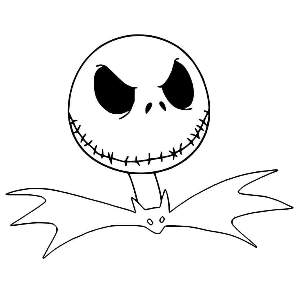 Coloriage Visage de Jack Skellington