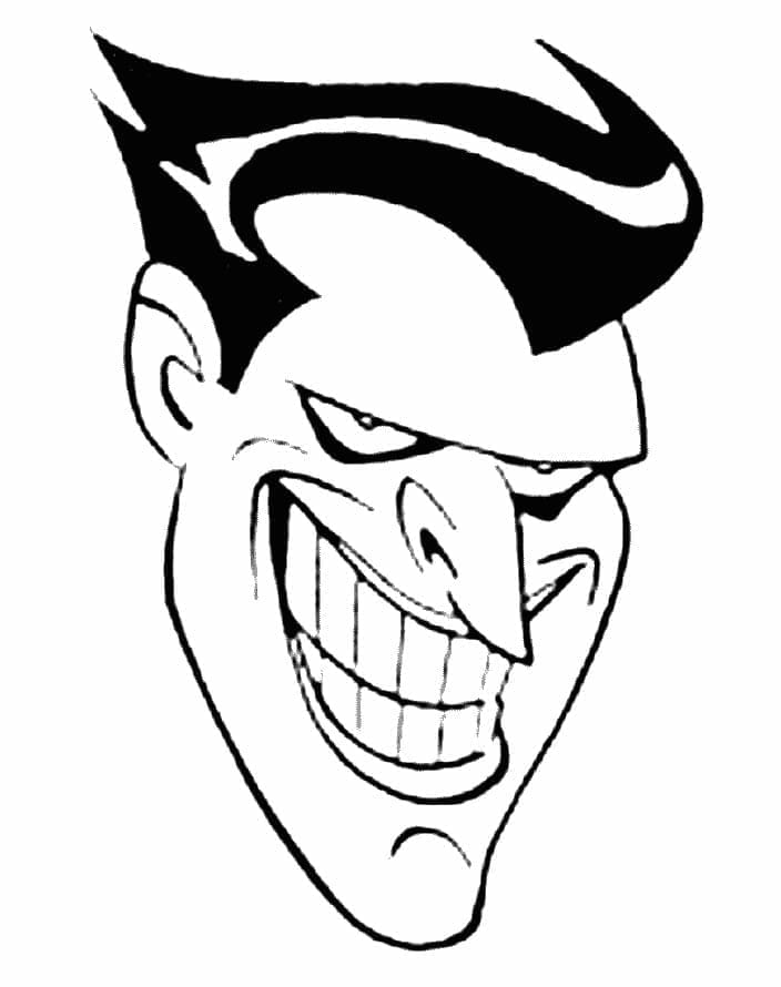 Visage de Joker coloring page